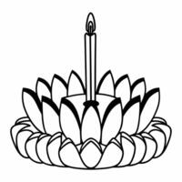 Holographic Krathong with Glowing Candles concept as Create an image of a holographic Loy Krathong adorned with glowing candles The design allows for soft lighting effects and ple Square Square vector