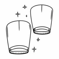 Holographic Lanterns for Loy Krathong concept as Illustrate glowing holographic lanterns in the night sky during Loy Krathong The design features a soft bokeh effect creating a ma Square Square vector