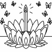 Holographic Loy Krathong with Glowing Butterflies concept as Showcase a glowing holographic Loy Krathong floating on water surrounded by shimmering butterflies The camera gently t Square Set 2 Square vector