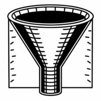 Holographic poll aggregator with integrity filter concept as Medium shot of a holographic funnel representing a poll aggregator with an integrity filter in the middle Camera moves Square Square vector