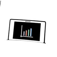 Holographic Sales Graph on Device Screen concept as A close up of a device screen displaying a holographic sales graph trending upwards The camera zooms in to highlight the vibran Square Square vector