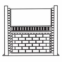 Integrity firewall for elections concept as Illustration of a firewall structure protecting election data and processes Camera pans across the firewall revealing different layers Square Square vector
