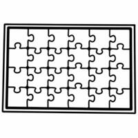 Integrity puzzle with floating poll pieces concept as Close up of a partially completed puzzle representing election integrity with pieces shaped like poll results floating into pl Square Square vector