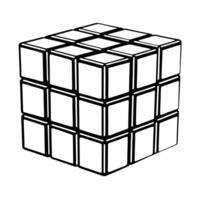 Integrity Rubiks cube podium concept as Medium shot of a podium shaped like a Rubiks cube with each face representing different aspects of election integrity Camera slowly rotates Square Square vector
