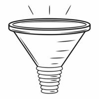 Levitating green innovation funnel with community input concept as Tracking shot of a floating funnel representing the green innovation process Camera follows the transformation o Square Square vector