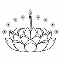 Loy Krathong with Floating Butterflies and Gems concept as Create a illustration of a Loy Krathong surrounded by floating butterflies and gems isolated against a white backg Square Square vector