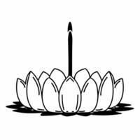 Loy Krathong with Floating Flowers concept as Create a illustration of a Loy Krathong with floating flowers surrounding it isolated against a white background The design ca Square Square vector