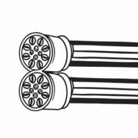Macro image of intertwined fiber optics with dollar signs reflected in them concept as Close up of intertwined fiber optic cables with tiny dollar signs reflected within the strand Square Square vector