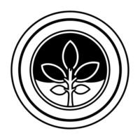 Macro of Hands Holding Sprouting Coin concept as A close up shot of hands holding a coin from which a small plant is sprouting The camera focuses on the plant symbolizing growth a Square Square vector