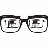 Macro shot of futuristic eyeglasses displaying holographic financial data concept as A close up of futuristic eyeglasses showing holographic financial data symbolizing leadership a Square Square vector