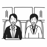 Manager and team member sharing a candid laugh during a one on one meeting concept as A candid shot of a manager and team member sharing a laugh during a private meeting The relax Square Square vector