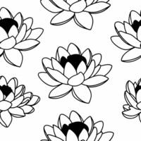 Mindfulness lotus tiles concept as Seamless pattern of minimalist white lotus flowers on a light background Camera slowly pans across the repeating pattern revealing subtle variat Square Square vector