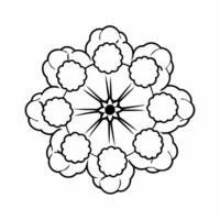 Mindful meditation fractals concept as Macro shot of intricate white fractals representing mindful meditation states Camera slowly zooms into the fractal suggesting deeper levels Square Square vector