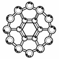 Molecular restructuring for circular economy concept as Macro view of molecules breaking apart and reforming into new structures Camera tracks the transformation symbolizing the s Square Set 2 Square vector