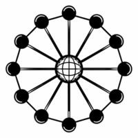 Networking web of sustainable business partnerships concept as Animation of a growing network web with nodes representing different sustainable businesses and industries Camera mo Square Square vector