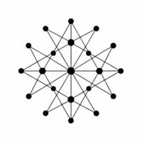 Neural network mapping stakeholder relations concept as Close up of a pulsating neural network representing stakeholder relationships Camera moves through the network revealing no Square Square vector