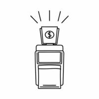 Payment terminal with holographic icons concept as A payment terminal on a glossy white countertop features two hovering holographic icons a glowing dollar sign and a checkmark rep Square Square vector