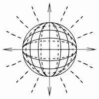Orbiting stakeholder ecosystem with growth indicators concept as Close up of a spherical ecosystem model representing various stakeholders rotating in space Camera pans across the Square Square vector