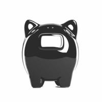 Piggy bank with digital price tag concept as of a sleek modern piggy bank with a digital price tag display on its side showing changing numbers isolated on white The piggy Square Square vector