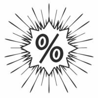 Percentage Sign in Free Fall concept as A percentage sign is shown falling through the air against a white background The camera captures a front facing view with motion bl Square Square vector