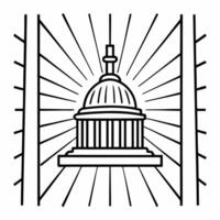 Plain background with holographic integrity guardian concept as Wide shot of a plain backdrop with a holographic figure representing an election integrity guardian Camera circles Square Square vector