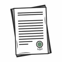 Plain Document with Green Seal and Copy Space concept as A plain document with a green seal lies on a glossy white surface leaving ample copy space to the left The camera captures Square Square vector