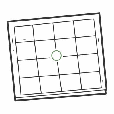 Plain Calendar with Copy Space concept as A plain calendar page marked with a green circle lies on a glossy white surface with ample copy space above The camera captures a top dow Square Square