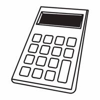 Plain Calculator with Copy Space concept as A plain calculator rests on a glossy white desk with generous copy space to the left The camera captures an overhead shot emphasizing t Square Square vector