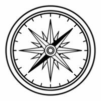 Plain Compass with Copy Space concept as A plain compass lies on a glossy white surface with ample copy space to the right The camera captures a top down close up focusing on the Square Square vector