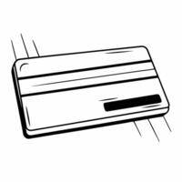 Plain Credit Card on White Background concept as A sleek credit card lays flat on a glossy white surface with generous copy space above The camera angle is a top down close up hig Square Square vector