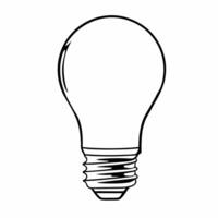 Plain Light Bulb with Copy Space concept as A plain light bulb stands upright on a glossy white surface with ample copy space to the right The camera captures a close up shot focu Square Square vector