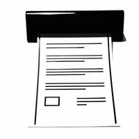 Plain Receipt with Copy Space concept as A plain receipt lies on a glossy white surface with ample copy space to the right The camera captures a top down close up focusing on the Square Square vector