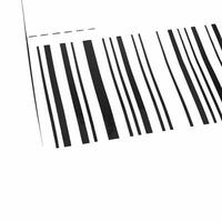 Plain Shopping Receipt with Barcodes concept as A plain shopping receipt with visible barcodes lies on a glossy white surface leaving ample copy space to the right The camera capt Square Square vector