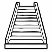 Plain Staircase with Copy Space concept as A plain staircase ascending against a glossy white background leaving ample copy space above The camera captures a side angle symbolizin Square Square vector