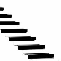 Plain white background with ascending steps or blocks and ample copy space concept as A minimalist image featuring a plain white background with glossy steps or blocks ascending di Square Square vector