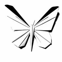 Plain white origami butterfly concept as Close up of a white origami butterfly on a plain background Camera slowly circles the butterfly emphasizing transformation and growth Amp Square Square vector