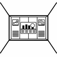 Plain white space with holographic ESG data concept as Camera slowly zooms out from a close up of holographic ESG data floating in a plain white space The data forms intricate pat Square Square vector