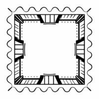 Policy impact ripple frame concept as Wide shot of a frame formed by ripple effects representing policy impacts Camera moves along the ripples showing interconnected effects acros Square Square vector