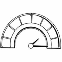 Politician approval rating meter concept as Illustration of a semicircular meter showing a politicians approval rating Camera slowly rotates around the meter as the needle moves Square Square vector