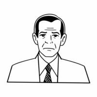 Politicians fatigue during late night strategy concept as Close up of a politicians tired but determined expression during a late night strategy session Camera slowly pans across Square Square vector
