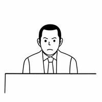 Politicians reaction to poll results concept as Medium shot of a politicians intense focus while reviewing poll results Camera slowly zooms out to reveal the campaign teams varied Square Square vector