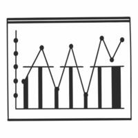 Politician social media follower growth chart concept as Illustration of a line graph showing a politicians social media follower growth over time Camera follows the lines traject Square Square vector
