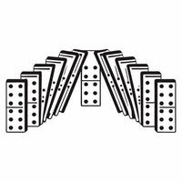 Poll number domino effect concept as of domino pieces with poll numbers creating a falling effect Camera follows the domino chain reaction emphasizing changing poll results Square Square vector
