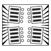 Pollster conducting phone interview concept as Close up of a pollsters focused expression during a phone interview with a voter Camera slowly pans to reveal notes being taken Cap Square Square vector
