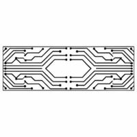 Prediction algorithm circuit tiles concept as Minimalist circuit board pattern representing prediction algorithms Camera zooms in on intricate pathways highlighting data flow Iso Square Square vector