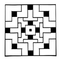 Prediction maze with integrity checkpoints concept as Medium shot of a maze representing the complexity of election predictions with glowing checkpoints representing integrity meas Square Square vector