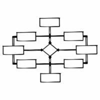 Prediction algorithm flowchart concept as Illustration of a flowchart representing a prediction algorithm for elections Camera follows the flow of data through various decision po Square Square vector