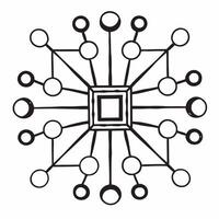 Prediction neuron network concept as of a neuron network representing predictive algorithms for elections Camera moves through the network highlighting data connections and Square Square vector