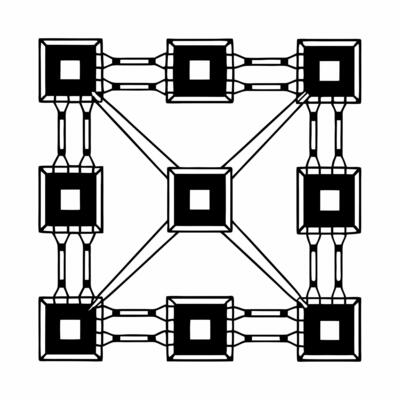 Prediction neuron network frame concept as Wide shot of a frame formed by a neuron network representing predictive algorithms for elections Camera moves through the network highli Square Square