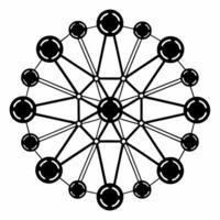 Prediction neuron network tiles concept as Cartoon style neuron icons connected to form a network pattern representing predictive algorithms Camera moves through the network highl Square Square vector